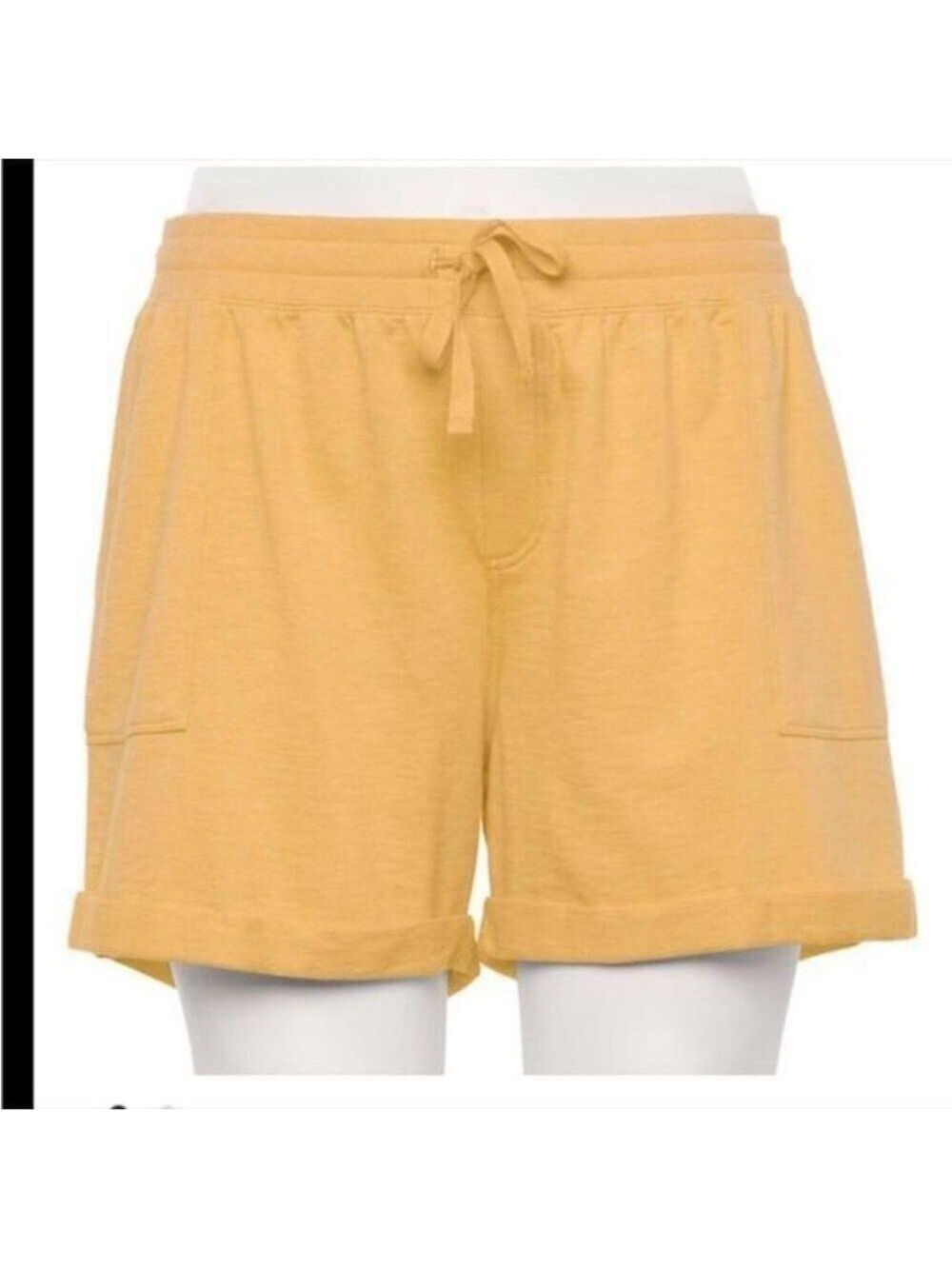 Sonoma Goods For Life midrise shorts Woman’s size 4X cider yellow pockets